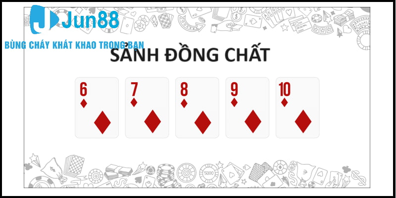 Sảnh đồng chất thuộc top mạnh trong thứ tự bài Poker